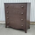 Splendide commode antique en pin, assemblée à clous forgés, piétement galbé - 8