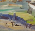 Splendide huile sur masonite signée Louis Tremblay (30'' x 36''), tableau, peinture  - 2