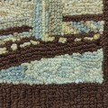 Splendide tapis crocheté signé G.E.T. Georges Édouard Tremblay, Charlevoix - 2