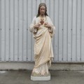 Antique Sacred Heart of Jesus statue — church décor - 4