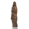 Vintage wooden religious statue  - 1