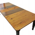 Superbe table rustique avec rallonges, coloration et plateau restaurés - 5