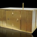 Art Deco brass tabernacle with diamond door - 1