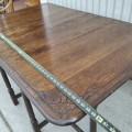 Table à battants en chêne dite barrière  - 4