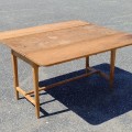 Drop-leaf rustic table, worn top and old wood charm - 3