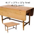 Drop-leaf rustic table, worn top and old wood charm - 1