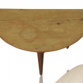 Table demi-lune en pin, clous carrés  - 2