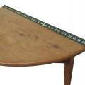 Table demi-lune en pin, clous carrés  - 3