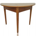 Table demi-lune en pin, clous carrés  - 1