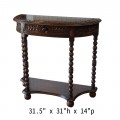 Carved half-moon table, refined details and period elegance - 1