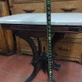 Antique side table with marble top. - 6