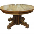 Round table with leaves and 6 chairs - 2