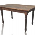 Rustic turned legs table  - 1