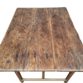 Table rustique avec piétement à traverses et chanfreinés - 3