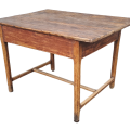 Table rustique avec piétement à traverses et chanfreinés - 8