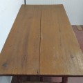 Rustic table, H-shaped base, top has been restored - 2