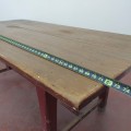 Rustic table, H-shaped base, top has been restored - 4
