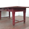 Rustic table, H-shaped base, top has been restored - 10