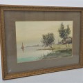 Tableau, Aquarelle signée, peinture - 1