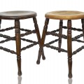 Antique turned legs stools - 2