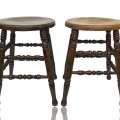 Antique turned legs stools - 1