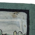 Vintage hooked tapestry, rug  - 4