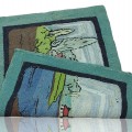 Vintage hooked tapestry, rug  - 5