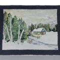 Tapis crocheté signée GET, Georges Édouard Tremblay  - 1