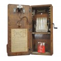 Antique wooden wall telephone - 2