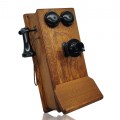 Antique wooden wall telephone - 1