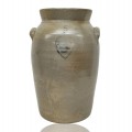 Tinette, baratte à beurre, jarre en grès, 5 gallons  - 1