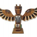 Totem sculpté en bois, Artisanat des premières Nations  - 1