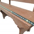 Très beau banc rustique en pin avec facade chantournée - 3