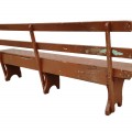 Très beau banc rustique en pin avec facade chantournée - 5