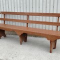 Très beau banc rustique en pin avec facade chantournée - 7