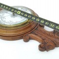 Vintage wooden carved barometer  - 4