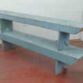 Antique pine bench with nice color  - 5