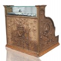 Brass National cash register with white marble base - 2