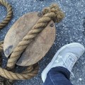 Sailboat big pulley with rope  - 2