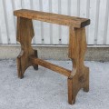 Très vieux tréteau assemblé à chevilles de bois et traverse, chevalet, banc  - 5