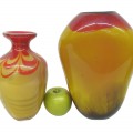 Trio de vases en verre coloré, verre soufflé - 3