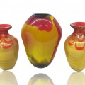 Trio de vases en verre coloré, verre soufflé - 1