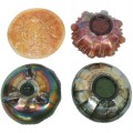 Carnival glass dishes (plate on your right sold) - 2