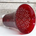 Vintage cranberry glass vase - 3