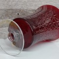 Vintage cranberry glass vase - 4