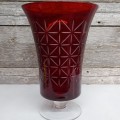 Vase en verre '' cranberry '' - 1