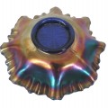 Dragon and lotus carnival glass dish - 4