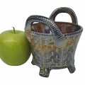 Verre carnaval, panier à boisseau miniature, vaisselle de collection  - 2