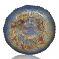 Paon and urn carnival glass dish  - 1