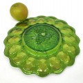 Decorative Canival glass heavy grape plate  - 2